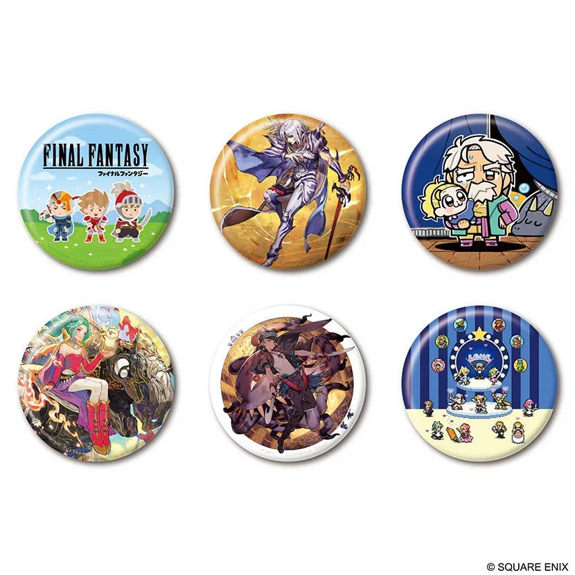 Final Fantasy Pixel Remaster Illustrator-Drawn Can Badge Set